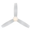 Wac Atlantis Indoor and Outdoor 3-Blade Pull Cha" Ceiling Fan 52" Brushed Nickel w/3000K LED Light Kit F-072L